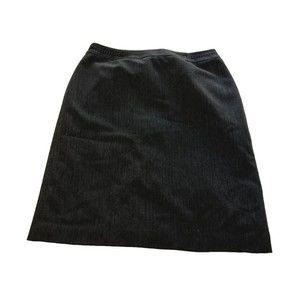 Caslon Pencil Skirt Size: 10 Gray/Subtle Pin Stripe Back Zip Slit Lined